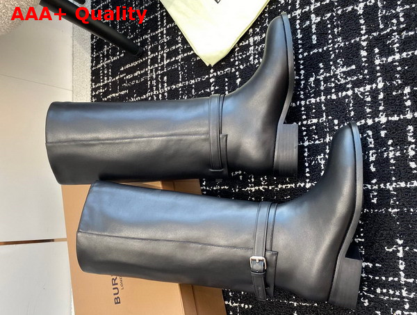 Burberry Leather Boots in Black for Women Replica