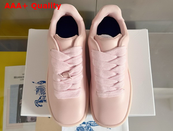 Burberry Leather Box Sneakers in Baby Neon Replica