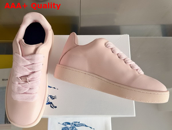 Burberry Leather Box Sneakers in Baby Neon Replica