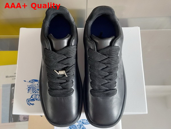 Burberry Leather Box Sneakers in Black Replica