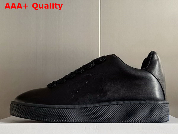 Burberry Leather Box Sneakers in Black Replica