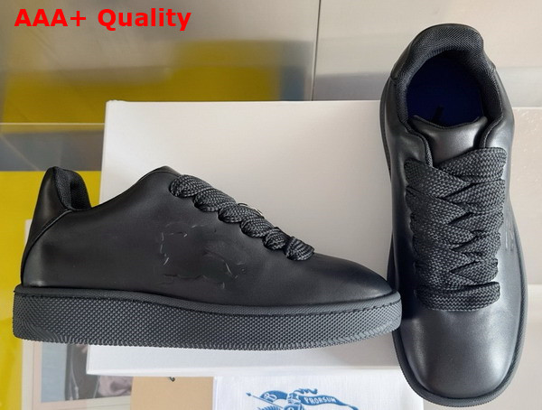 Burberry Leather Box Sneakers in Black Replica