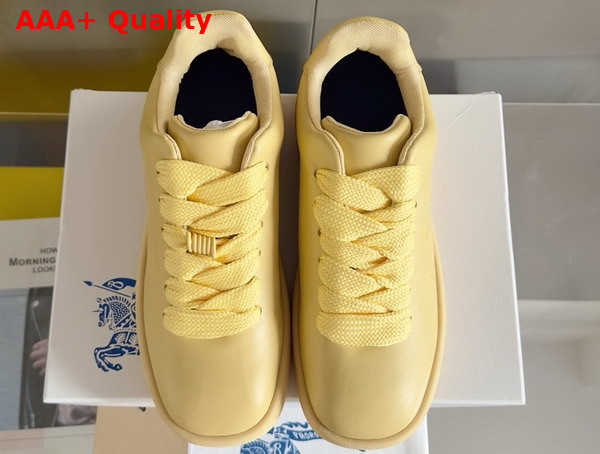 Burberry Leather Box Sneakers in Daffodil Replica