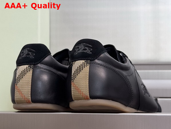 Burberry Leather Knight Runner Sneakers in Black Replica