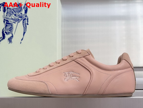Burberry Leather Knight Runner Sneakers in Dusky Rose Replica