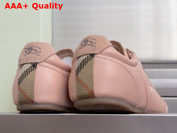 Burberry Leather Knight Runner Sneakers in Dusky Rose Replica