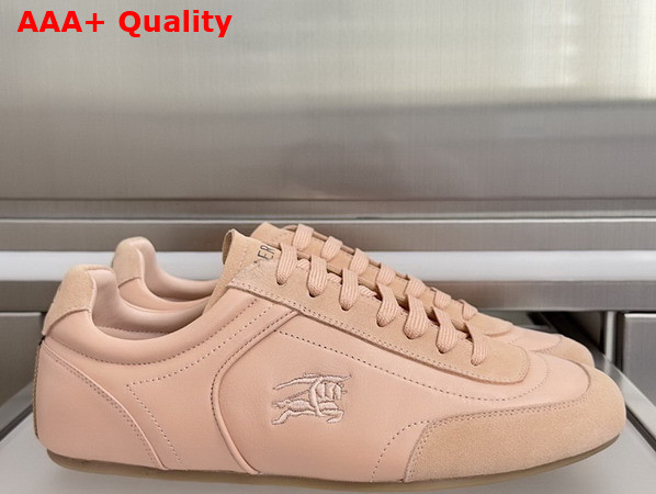 Burberry Leather Knight Runner Sneakers in Dusky Rose Replica
