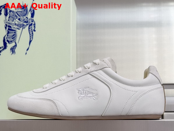 Burberry Leather Knight Runner Sneakers in White Replica