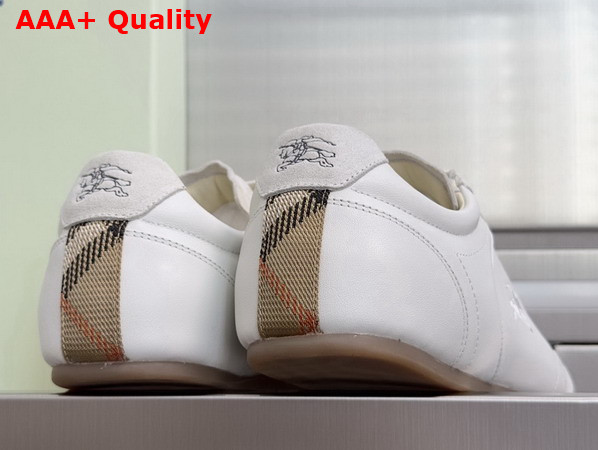 Burberry Leather Knight Runner Sneakers in White Replica