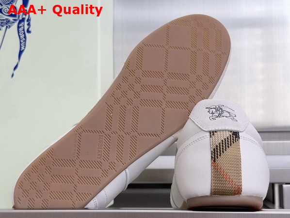 Burberry Leather Knight Runner Sneakers in White Replica
