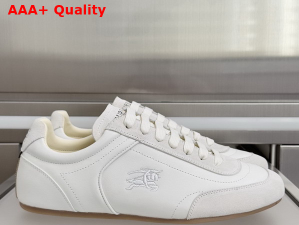 Burberry Leather Knight Runner Sneakers in White Replica