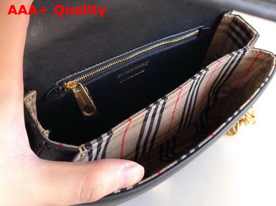 Burberry Leather Link Bag in Black Calf Leather Replica