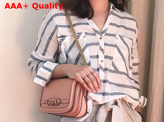 Burberry Leather Link Bag in Peach Calf Leather Replica