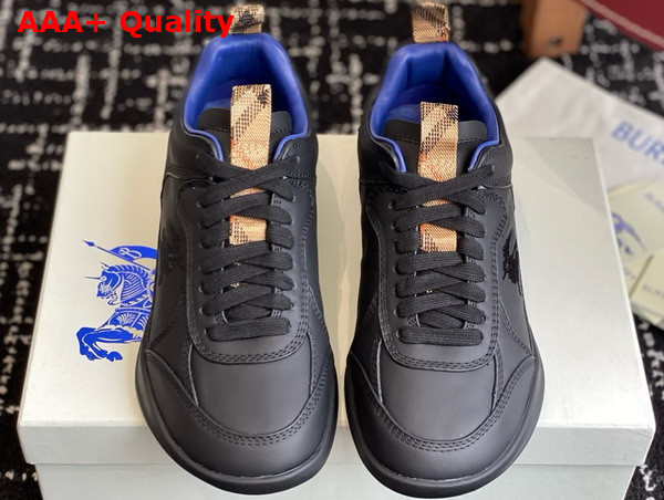 Burberry Leather Matrix Sneakers in Black Replica