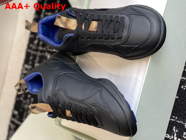 Burberry Leather Matrix Sneakers in Black Replica