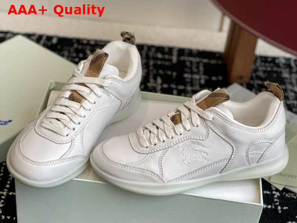 Burberry Leather Matrix Sneakers in Optic White Replica