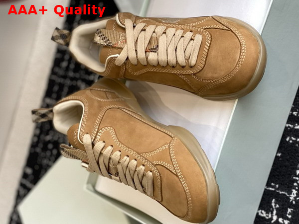 Burberry Leather Matrix Sneakers in Stock Replica