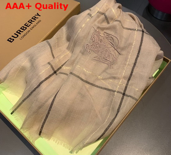 Burberry Lightweight Cashmere Scarf in Beige Replica