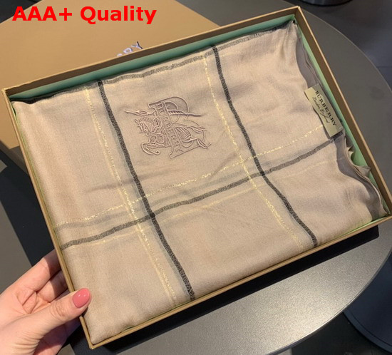 Burberry Lightweight Cashmere Scarf in Beige Replica