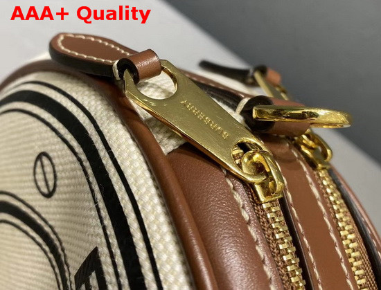 Burberry Logo Graphic Canvas and Leather Louise Bag Natural Replica