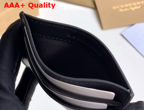 Burberry Logo Print Leather Card Case Black Calf Leather Replica
