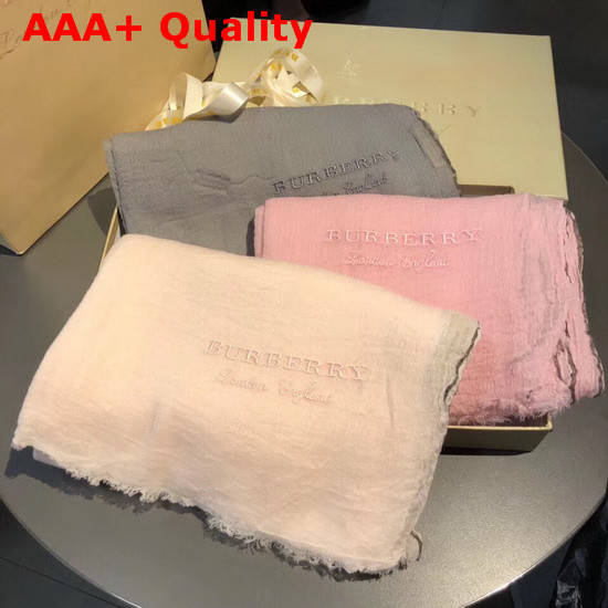 Burberry Long Cashmere Scarf in Grey Replica