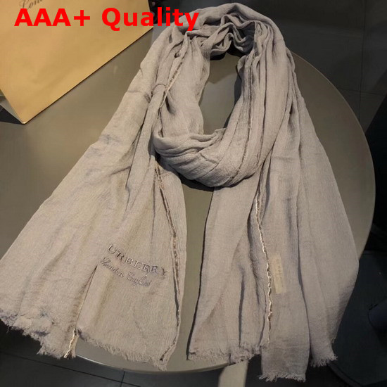 Burberry Long Cashmere Scarf in Grey Replica