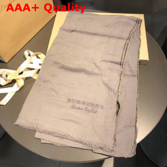 Burberry Long Cashmere Scarf in Grey Replica