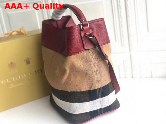 Burberry Medium Ashby in Canvas Check and Leather Cinnamon Red Replica