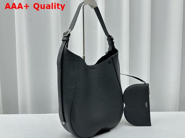 Burberry Medium Chess Shoulder Bag in Black Full Grain Calf Leather Replica
