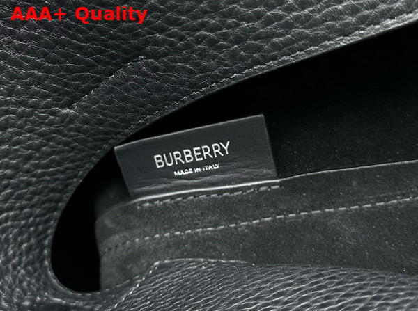 Burberry Medium Chess Shoulder Bag in Black Full Grain Calf Leather Replica