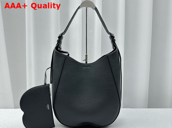 Burberry Medium Chess Shoulder Bag in Black Full Grain Calf Leather Replica