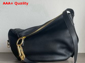 Burberry Medium Knight Bag in Black Grainy Calf Leather Replica