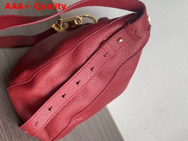 Burberry Medium Knight Bag in Ruby Grainy Calf Leather Replica