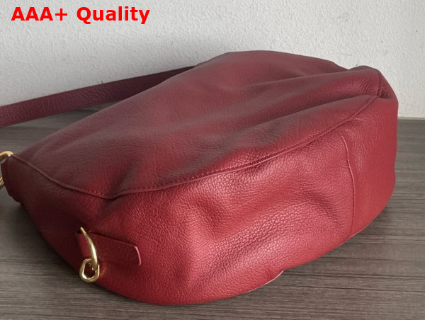 Burberry Medium Knight Bag in Ruby Grainy Calf Leather Replica