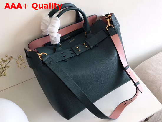 Burberry Medium Leather Belt Bag Dark Cyan Calf Leather Replica