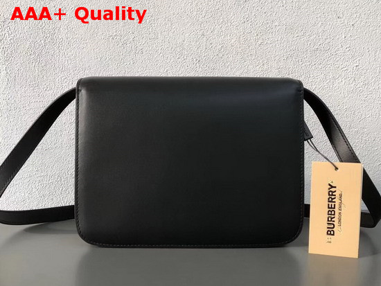 Burberry Medium Leather TB Bag in Black Calf Leather Replica