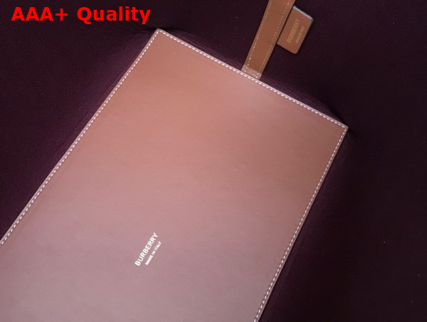 Burberry Medium London Tote Bag Briar Brown Black Check Canvas Replica