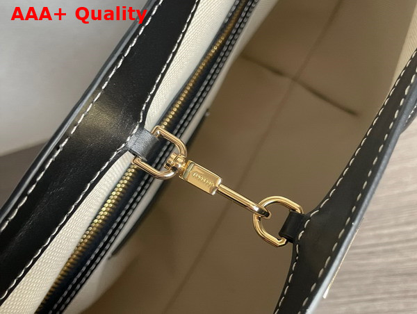 Burberry Medium Monogram Motif Leather Tote in Black Replica