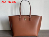 Burberry Medium Monogram Motif Leather Tote in Tan Replica