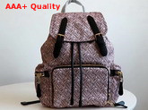 Burberry Medium Rucksack in Monogram Print Nylon Beige Replica