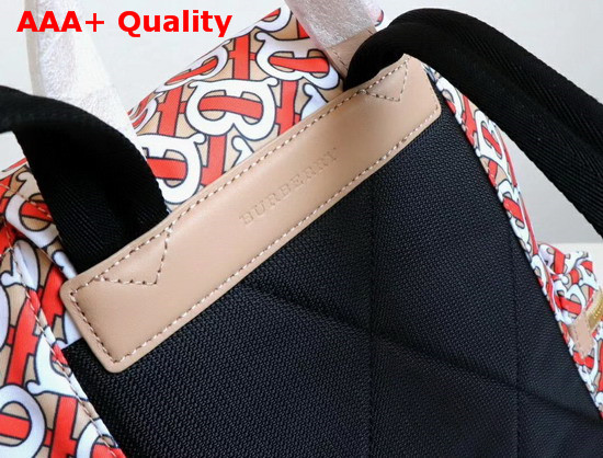 Burberry Medium Rucksack in Monogram Print Nylon Vermilion Replica