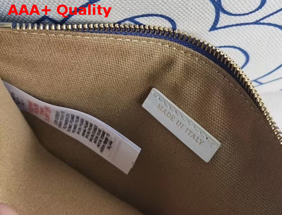 Burberry Medium Soft Cotton Canvas Belt Bag Natural Blue Replica