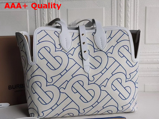 Burberry Medium Soft Cotton Canvas Belt Bag Natural Blue Replica