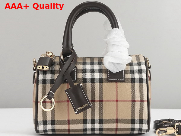 Burberry Mini Check Bowling Bag in Military Replica