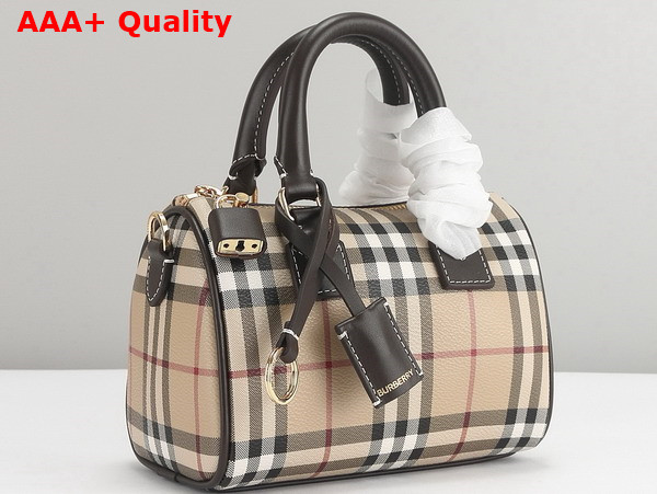 Burberry Mini Check Bowling Bag in Military Replica
