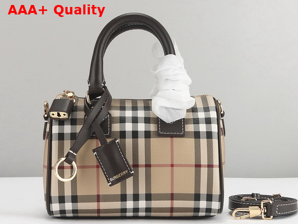 Burberry Mini Check Bowling Bag in Military Replica