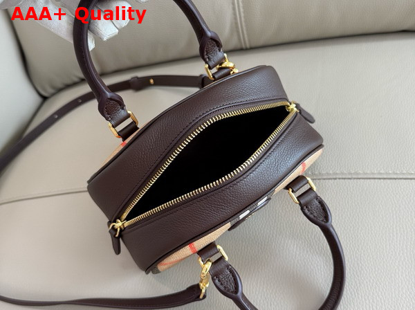 Burberry Mini Highlands Bowling Bag in Sand Beige Replica