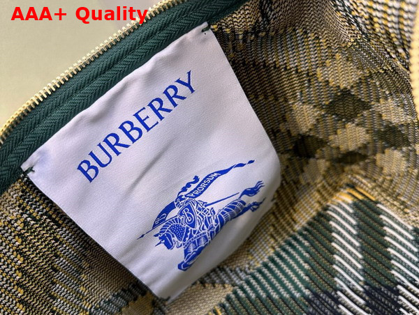 Burberry Mini Peg Duffle Bag in Ivy Knitted Burberry Check Replica