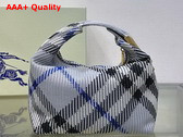 Burberry Mini Peg Duffle Bag in Lichen Knitted Burberry Check Replica
